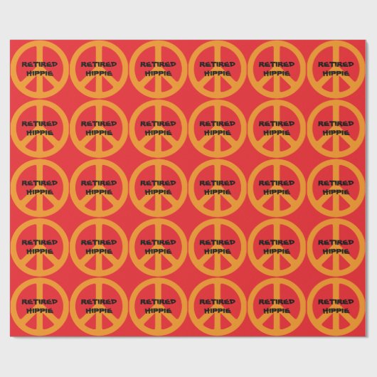 Gepensioneerde Hippie Cadeaupapier (Vlak)