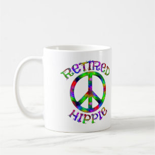 Gepensioneerde Hippie Peace Sign Stropdas geverfde Koffiemok