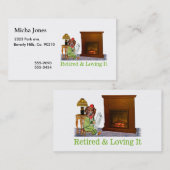 Gepensioneerde hond door de brand visitekaartje (Voorkant / Achterkant)