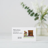 Gepensioneerde hond door de brand visitekaartje (Staand voorkant)