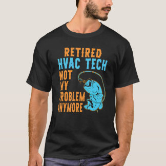Gepensioneerde Hvac-tech Visvangst Pensioen T-shirt