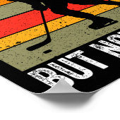 Gepensioneerde ijshockey fan en speler poster (Hoek)