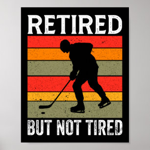 Gepensioneerde ijshockey fan en speler poster