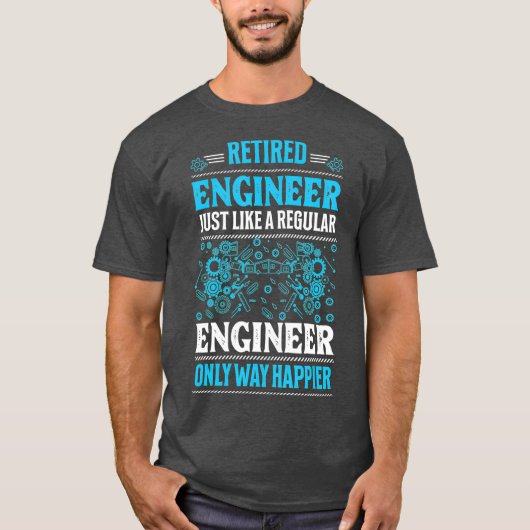 Gepensioneerde ingenieur, gewoon als een gewone ma t-shirt (Voorkant)