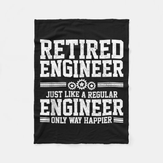 Gepensioneerde ingenieur techniek Grappige uitspra Fleece Deken (Voorkant)