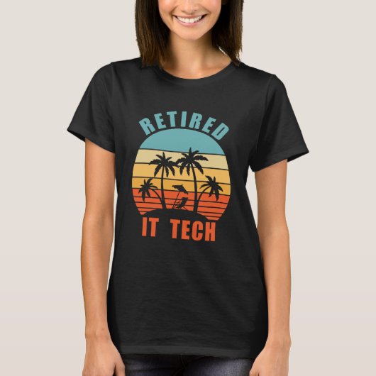 Gepensioneerde IT Tech Computer Geek Happy Retirem T-shirt (Voorkant)