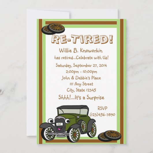 gepensioneerde kaart (Voorkant)