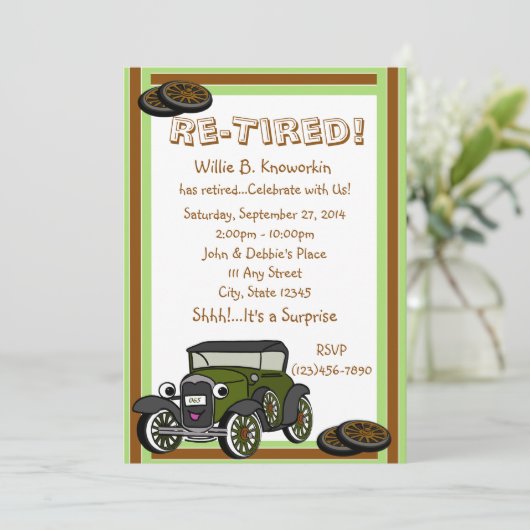 gepensioneerde kaart (Staand voorkant)