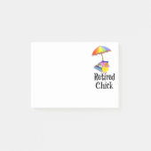 Gepensioneerde kip, plezier op het strand post-it® notes (Voorkant)