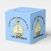 Gepensioneerde klok Humoristisch Bedankdoosjes (Voorkant Zijde)