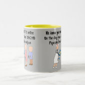 Gepensioneerde kransartikelen tweekleurige koffiemok (Center)