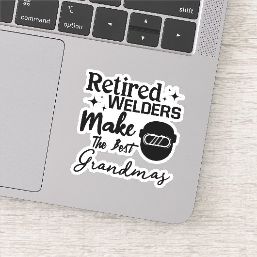 Gepensioneerde lassers maken de beste oma's sticker (Detail)