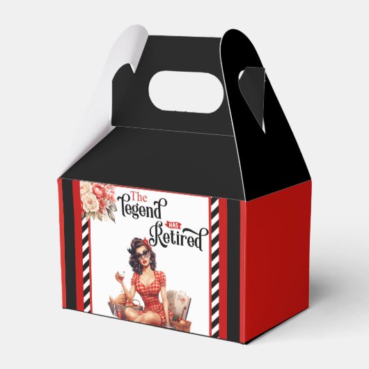 Gepensioneerde Legend Pinup Pensioen Partij Bedankdoosjes (Voorkant Zijde)