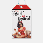 Gepensioneerde Legend Pinup Pensioen Partij Cadeaulabel (Voorkant)