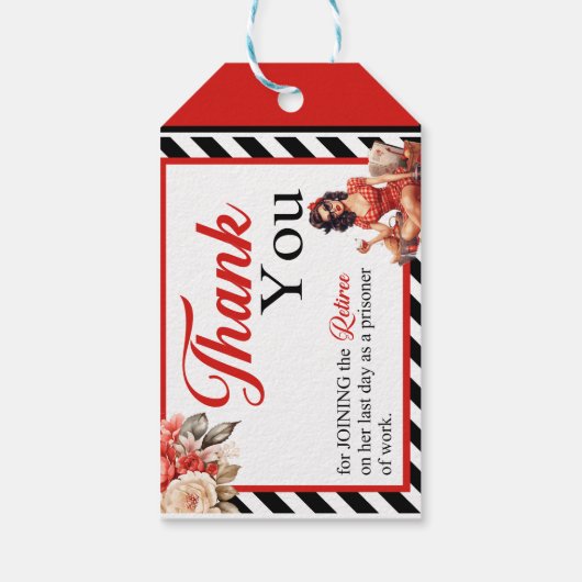 Gepensioneerde Legend Pinup Pensioen Partij Cadeaulabel (Achterkant)