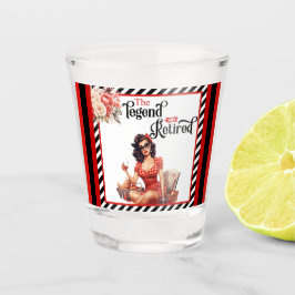 Gepensioneerde Legend Pinup Pensioen Partij Shot Glas