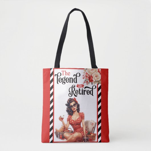 Gepensioneerde Legend Pinup Tote Bag (Voorkant)