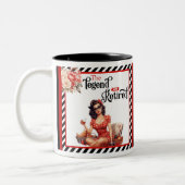 Gepensioneerde Legend Pinup Tweekleurige Koffiemok (Links)