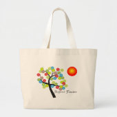 Gepensioneerde leraar Artsy Trees Canvas tas (Voorkant)
