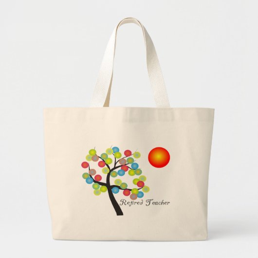 Gepensioneerde leraar Artsy Trees Canvas tas (Voorkant)