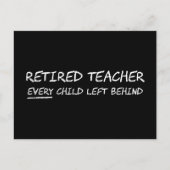 Gepensioneerde leraar elk kind dat achter de rug i briefkaart (Voorkant)