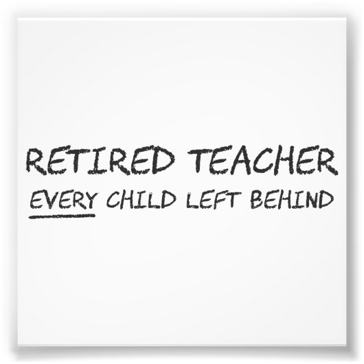 Gepensioneerde leraar elk kind dat achter de rug i foto afdruk (Voorkant)