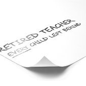 Gepensioneerde leraar elk kind dat achter de rug i foto afdruk (Hoek)