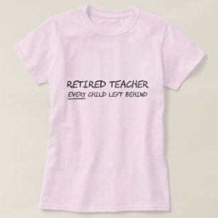 Gepensioneerde leraar elk kind dat achter de rug i t-shirt