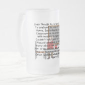 Gepensioneerde leraar "Faux Classroom" Artikelgesc Matglas Bierpul (Voorkant links)