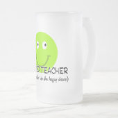 Gepensioneerde leraar groene gelukkige dans" Gifte Matglas Bierpul (Voorkant rechts)