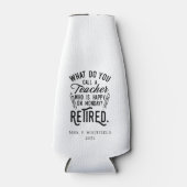 Gepensioneerde leraar Hoofd school Aangepast pensi Flesjeskoeler (Voorkant)