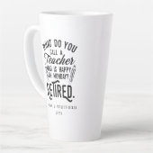 Gepensioneerde leraar Hoofd school Aangepast pensi Latte Mok (Linkerhoek)