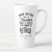 Gepensioneerde leraar Hoofd school Aangepast pensi Latte Mok (Rechts)