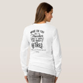 Gepensioneerde leraar Hoofd school Aangepast pensi T-shirt (Achterkant volledig)