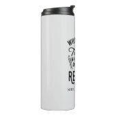 Gepensioneerde leraar Hoofd school Aangepast pensi Thermosbeker (Gedraaid links)