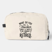 Gepensioneerde leraar Hoofd school Aangepast pensi Toilettasje (Voorkant)