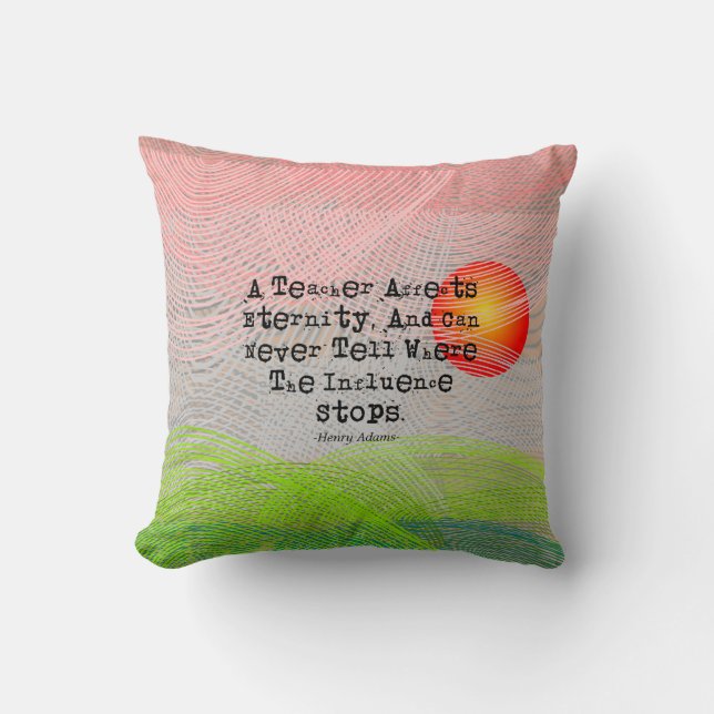 Gepensioneerde leraar moderne kunst Pillow #38 Kussen (Voorkant)