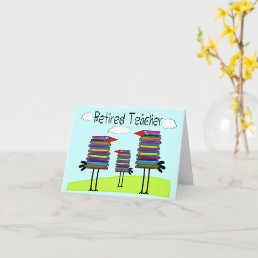 Gepensioneerde leraar Notitiekaarten "Boek Vogelfa (Gele Bloem)