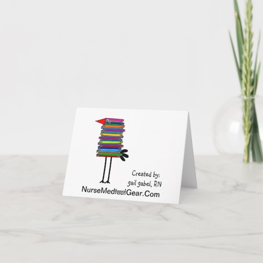 Gepensioneerde leraar Notitiekaarten "Boek Vogelfa (Achterkant)