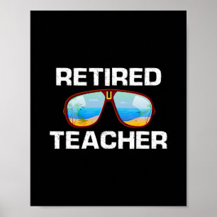 Gepensioneerde Leraar Palm View Vakantie Shades Hu Poster