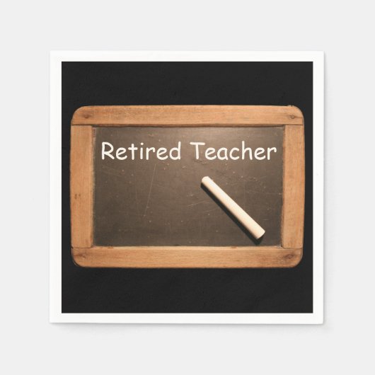 Gepensioneerde leraar pensioen papier servet (Voorkant)