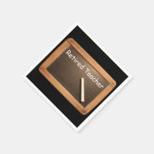 Gepensioneerde leraar pensioen papier servet (Hoek)