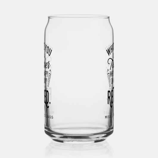 Gepensioneerde leraar pensioen partij aangepaste a blikvorm glas (Links)