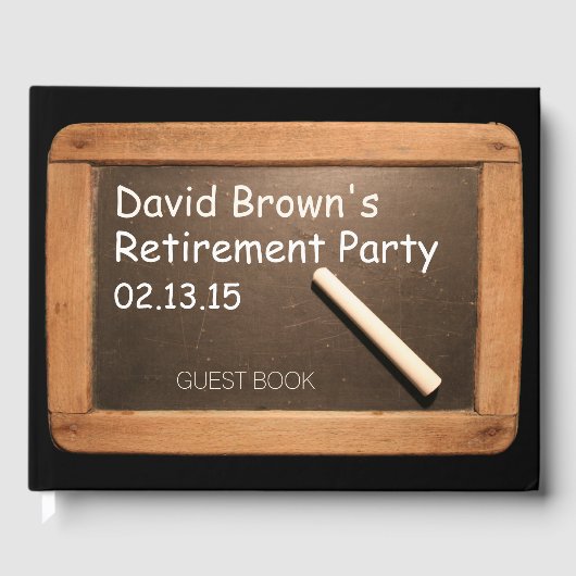 Gepensioneerde leraar Pensioen partij gastenboek (Voorkant)