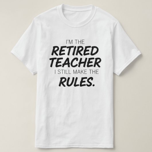 Gepensioneerde leraar  t-shirt (Design voorkant)