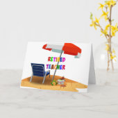 Gepensioneerde leraar... tijd om te ontspannen... kaart (Gele Bloem)