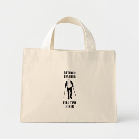 Gepensioneerde leraar voltijds motorrijder mini tote bag (Voorkant)