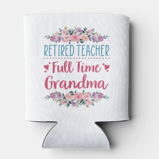 Gepensioneerde leraar voltijds oma blikjeskoeler (Achterkant)