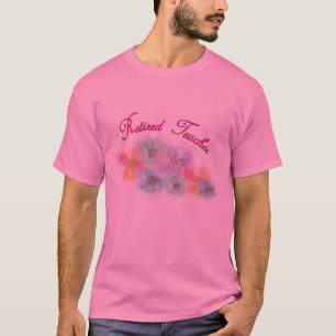 Gepensioneerde leraar Whispy Flowers Gifts T-shirt
