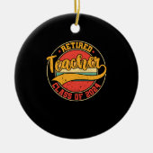 Gepensioneerde lerarenklasse van 2024 keramisch ornament (Voorkant)